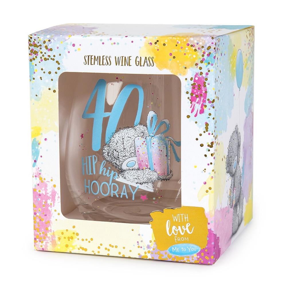 40th Birthday Me to You Bear Boxed Stemless Glass Extra Image 1